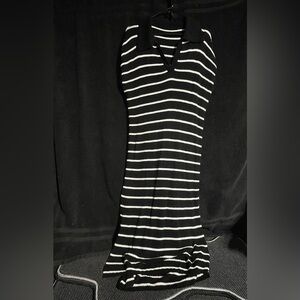 Black and White Striped Dress